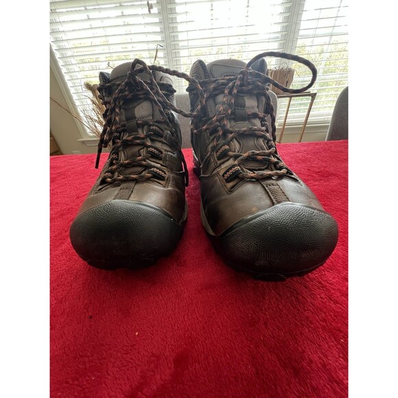Keen Brown Mid-Height Waterproof Hiking Boots / Work Boots: Rubber Toe Mens 10D - Picture 4 of 13